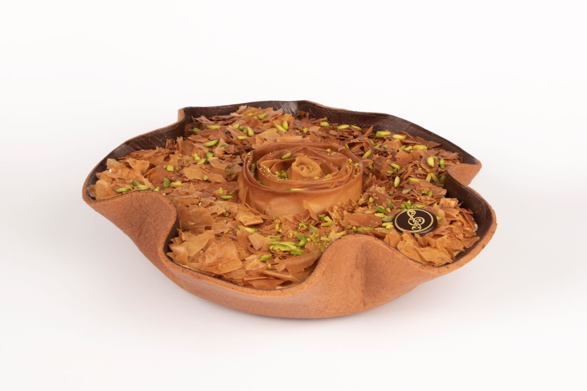 Baklawa flower cake - كيكة وردة البقلاوة